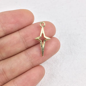 20pcs Star Zinc Alloy Charms Pendant DIY Jewelry 2 Sizes 2 Colors