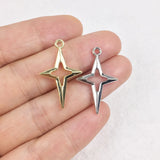20pcs Star Zinc Alloy Charms Pendant DIY Jewelry 2 Sizes 2 Colors