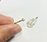 20pcs Leaf/Feather Zinc Alloy Necklaces 2 Colors DIY
