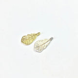 20pcs Leaf/Feather Zinc Alloy Necklaces 2 Colors DIY