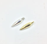20pcs 5*16mm Tear Shape Pepper Charms Pendant 2 Colors