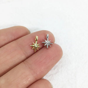20pcs Mini Star Zinc Alloy DIY Charms Pendant Necklace Earring Bracelet 2 Colors