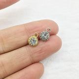20pcs Mini Drop Rhinestone Coin Alloy Jewelry Set