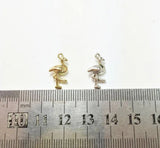20pcs 8*14mm Flamingo Zinc Alloy Jewelry DIY in 2 Colors