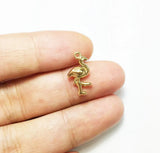 20pcs 8*14mm Flamingo Zinc Alloy Jewelry DIY in 2 Colors