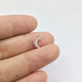 20pcs 8mm Moon Zinc Alloy DIY Charms Pendant Necklace Earring Bracelet 2 Colors