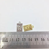 20pcs Butterfly Zinc Alloy Rectangle Coin Jewelry DIY 2 Colors