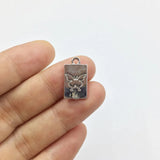 20pcs Butterfly Zinc Alloy Rectangle Coin Jewelry DIY 2 Colors