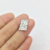 20pcs 10*15mm Hammer Print Zinc Alloy Coin Necklace Earring Bracelet Jewelry DIY