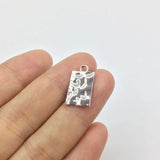 20pcs 10*15mm Hammer Print Zinc Alloy Coin Necklace Earring Bracelet Jewelry DIY