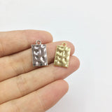 20pcs 10*15mm Hammer Print Zinc Alloy Coin Necklace Earring Bracelet Jewelry DIY