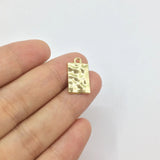 20pcs 10*15mm Hammer Print Zinc Alloy Coin Necklace Earring Bracelet Jewelry DIY