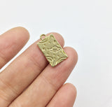 20pcs 10*16mm Earth Zinc Alloy Coin Necklace Earring Bracelet DIY 2 Colors
