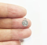 30pcs 7mm Coin Charms Zinc Alloy Jewelry DIY