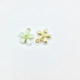 6pcs 13mm Flower Rectangle Coin necklace DIY 2 colors