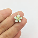 6pcs 13mm Flower Rectangle Coin necklace DIY 2 colors