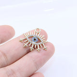 6pcs 20mm Lovely Eyes Rhinestone Coin Necklace.Earring Bracelet DIY