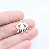 6pcs 20mm Lovely Eyes Rhinestone Coin Necklace.Earring Bracelet DIY