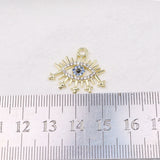 6pcs 20mm Lovely Eyes Rhinestone Coin Necklace.Earring Bracelet DIY