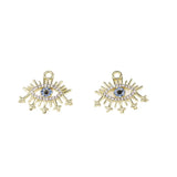 6pcs 20mm Lovely Eyes Rhinestone Coin Necklace.Earring Bracelet DIY