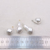 6pcs High Cream Irregular Pearl Beads Women's Charms Pendant