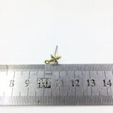 8pcs 10mm Star Stud Earring Connector Rhinestone Gold/Silver Plated