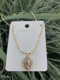 Minimalist Figure Head Necklace for Women Lady Party Wedding