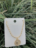 Minimalist Figure Head Necklace for Women Lady Party Wedding