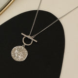 Minimalist Necklace w/16K Brass Figure Head Jewelry for Women