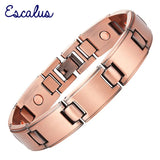 Escalu Classic Link Chain Copper Plating Magnetic Bio Bracelet For Men