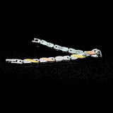 Classic Slim Magnetic Bracelet Women 3-Tone Rose Silver Jewelry