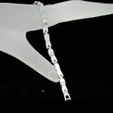 Classic Slim Magnetic Bracelet Women 3-Tone Rose Silver Jewelry
