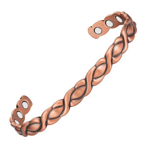 Classy Hug And Kisses Magnetic Pure Copper Bangle For Ladies