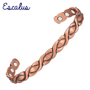 Classy Hug And Kisses Magnetic Pure Copper Bangle For Ladies