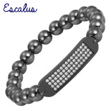 60pcs Crystals Healing Magnets Bracelet Stainless Steel Bangle Women Men