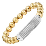 60pcs Crystals Healing Magnets Bracelet Stainless Steel Bangle Women Men