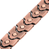 Antique Copper Wave Pattern Magnetic Bio Bracelet Male Bangle Gift