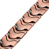 Antique Copper Wave Pattern Magnetic Bio Bracelet Male Bangle Gift