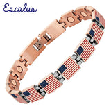 Classic Flag Women Magnetic Bracelet Antique Copper Men Charm Jewelry