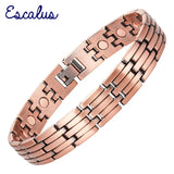 Copper Plated Magnetic Bio Men Bracelet 16pcs Magnets Healing Link Chain Bangle