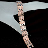 Copper Plated Magnetic Bio Men Bracelet 16pcs Magnets Healing Link Chain Bangle