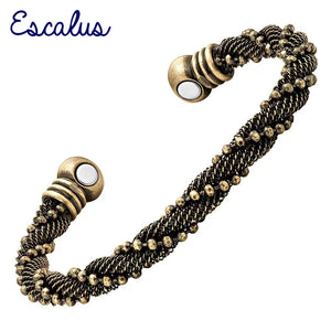 Antique Bronze Magnetic Copper Bangle Unisex