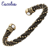 Antique Bronze Magnetic Copper Bangle Unisex