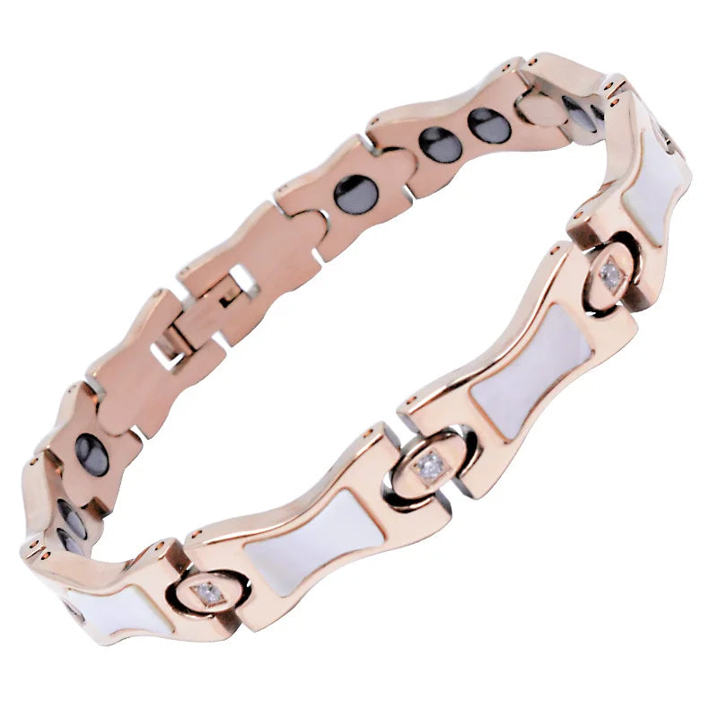 Magnetic Hematite Charm Bracelet for Women