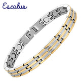 Stainless Steel Bracelet 2-Tone Silver Golden Women Jewelry Bangle