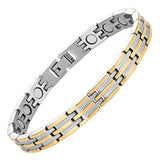 Stainless Steel Bracelet 2-Tone Silver Golden Women Jewelry Bangle