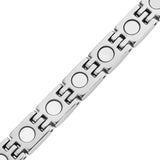 Stainless Steel Bracelet 2-Tone Silver Golden Women Jewelry Bangle