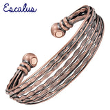 Copper Vintage Women Bangle Magnetic Bracelet Bio Anitque Copper Men Bangles