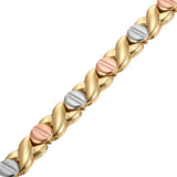 Magnetic Bangle Charm Bracelet 3-Tone Women's Jewelry Gift