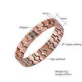 Men's Copper Plating Magnetic Bracelet with Cross Pattern Charm